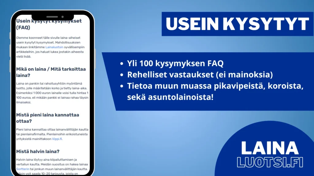 lainaluotsi.fi usein kysytyt