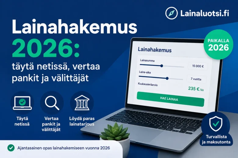 Lainahakemus 2026: täytä netissä, vertaa pankit ja välittäjät