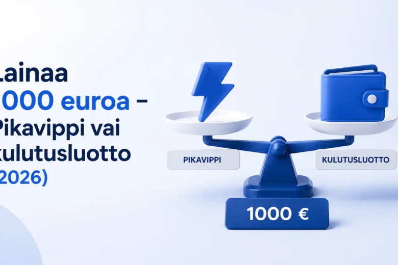 Lainaa 1000 euroa – Pikavippi vai kulutusluotto (2026)